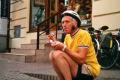 Enjoying a cream cake in Zakopane