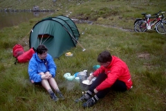 Camping beside Lochan a Mhaim