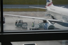 Bikes being loaded onto the plane