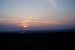 The sun is still trying to get above the clouds
