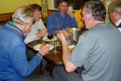 Enjoying a meal at the end of the day
