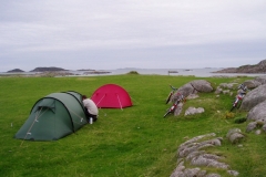 Camping on Fidden's farm just south of Fionnphort