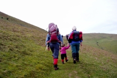 A spectrum of ages climbing into the Brecon Beacons