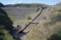 Ski jump overflow on Llyn Brianne