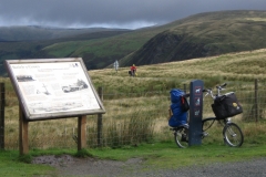 Roger reaching the summit of Bwlch-y-Groes