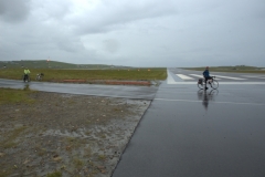 South to Sumburgh Head took us over the airport's runway