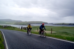 Carole and Helen heading north against the wind