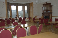 The palatial dining room in the Youth Hostel
