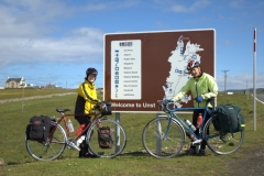 Carole and Bob posing with their Mercian bikes