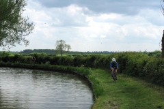 Lowri on Jurassic Way, Grand Union Canal by Park Farm, Elkington