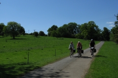 Riding into Launde Abbey