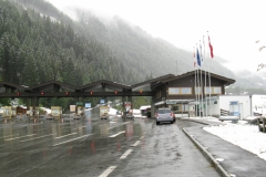 Ferleiten Toll Booths, where none of the accommodation would take in a wet cyclist