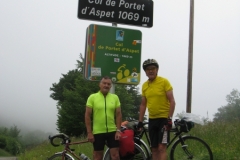 Bob and Lew at top of Col de Portet d'Aspet