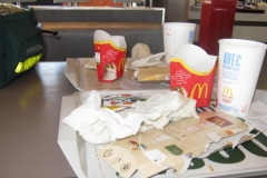 Lunch debris at MacDonalds, Perpignan Nord
