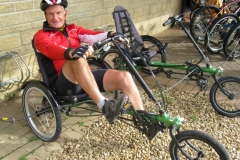 Bob tries out a new bike