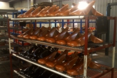 Preformed seats ready for rivetting