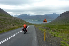 Bob descending to Dyrafjorður and Þingeyri