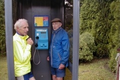 Bob and Ray sheltering from the rain