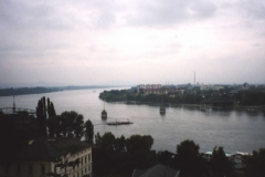 Looking back at Sturovo, in Slovakia, and the bridge demolished during WWII