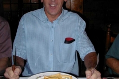 Terry looks pretty pleased with his choice from the menu