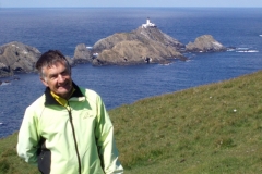 Bob posing against Muckle Flugga
