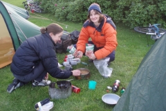 Camping in the hostel gounds