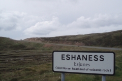 The isolated Eshaness peninsula in the west