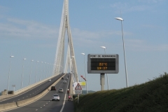 Le Pont du Normandie - very steep and very close to the traffic