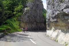 Andy and Sheila climbing to the top of La Loue Valley