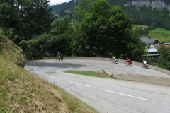Hairpin on ascent of le Col des Saisies