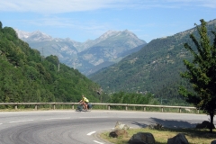 Bob climbing to Val d'Iserre