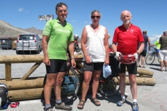 Bob, Sheila and Denis on le Col du Galibier