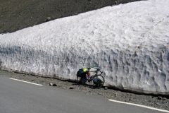Snow bank on  la Cime de la Bonette
