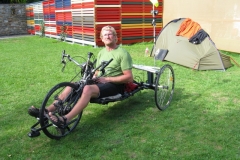 Disabled cyclist at Landeck campsite