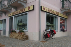 Spek (Bacon) shop in Cortina, where the owner was most helpful with his directions