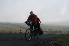 Andy and Yvette climbing from Nenthead