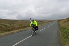 Tony finishing the climb from Allenheads