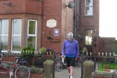 Mike leaving our B & B