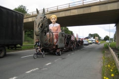 She just got under the bridge