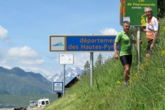 Bob and Lew at summit of Col de Peyresourde