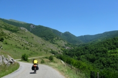 Lew climbing up to Caussou