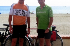 Lew and Bob beside the Mediterranean at St.Cyprien