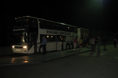 Motorway services in the middle of the night