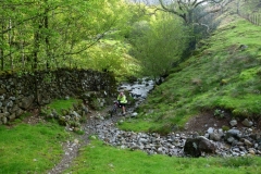 Climbing from Hardknott Gill