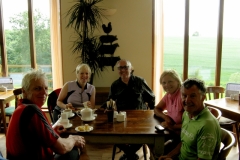 With Mike and Ann at Sky Lark Fields Café, Staverton