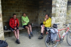 Sandwiches before diving into the café next door