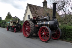 Traction engines beside the road