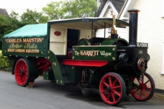 Traction engines beside the road