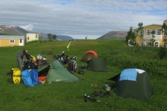 Camping at Godafoss