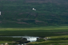 Climbing away from Godafoss